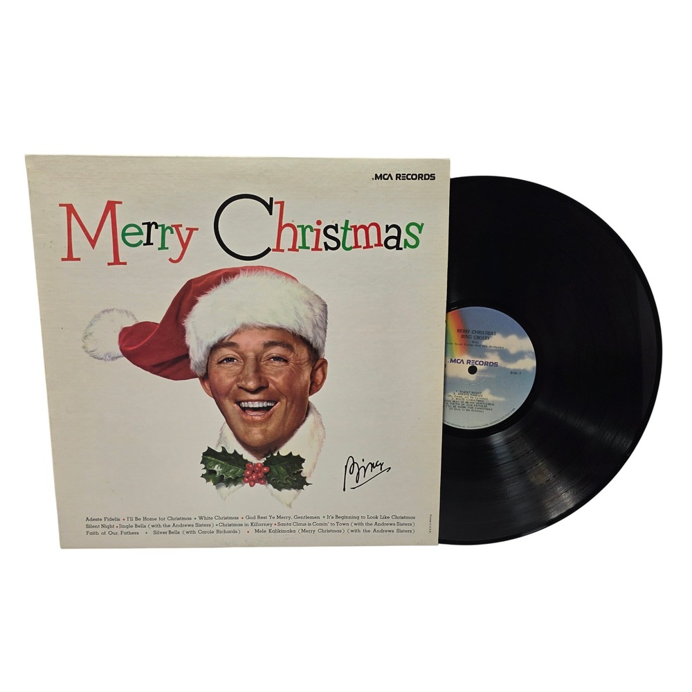Bing Crosby Merry Christmas Vinyl LP Record MCA-15024 White Christmas Holiday*